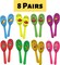 16 PCS Fiesta Maracas Party Favors for Kids & Adults Wooden - Cinco de Mayo Mexican Party Supplies, Fiesta Decoration, De Los Muertos Day of Dead
